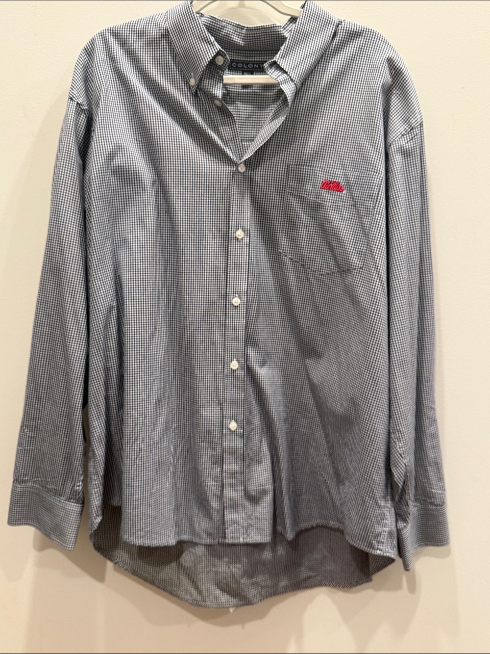 Men's OleMiss Check Button Down Shirt